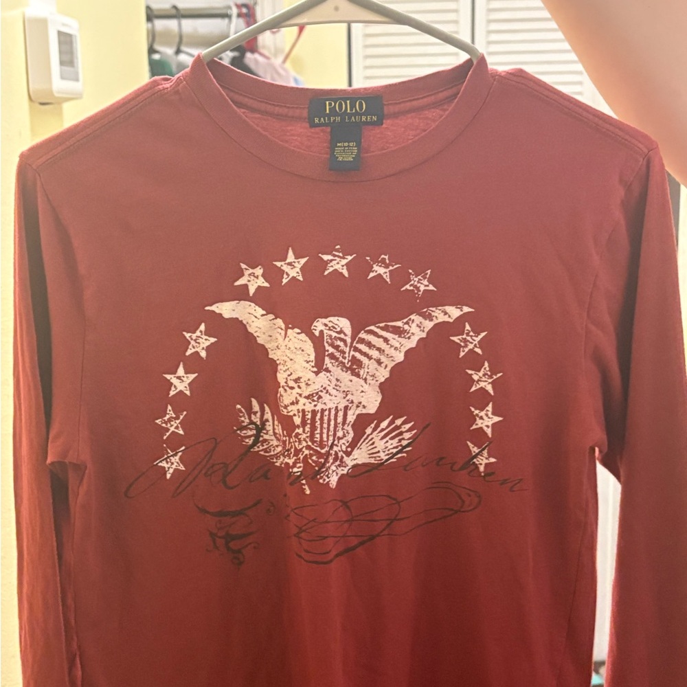Polo by Ralph Lauren Boys Red (burgundy ish) Graphic Shirt